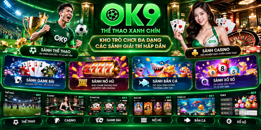 Kho trò chơi và các sảnh giải trí OK9