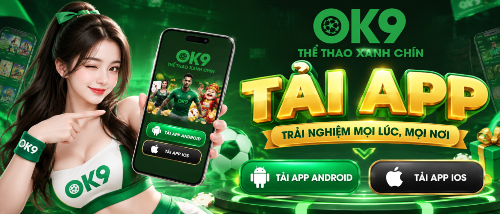 Giao diện tải app OK9 trên điện thoại